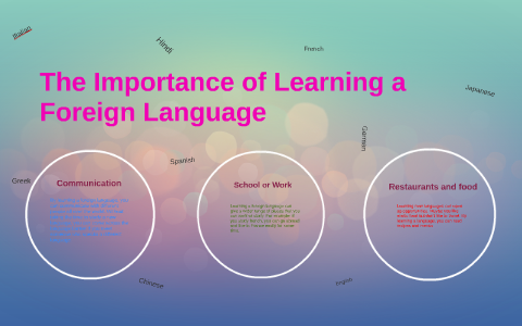 essay about the importance of learning foreign language