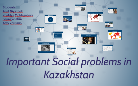 write a short essay about social problems in kazakhstan