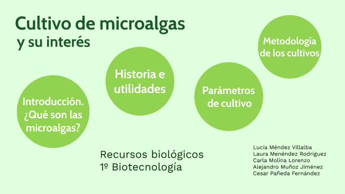 Cultivo de microalgas y su interés by Cesar pañeda