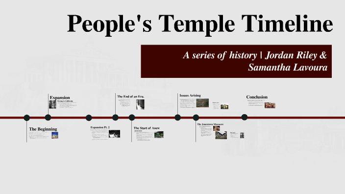 People's Temple Timeline by Samantha Lavoura on Prezi