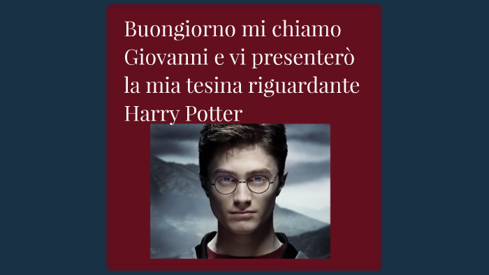 Tesina Su Harry Potter Terza Media Yahoo