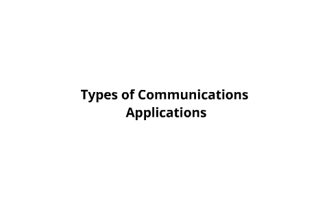 Types of Communications Applications by Adri Ramirez on Prezi