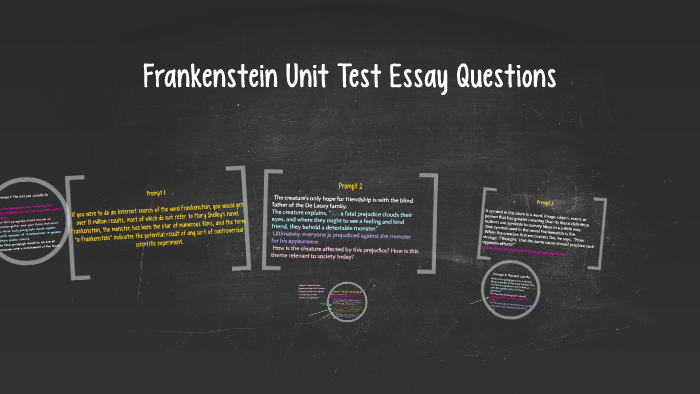 frankenstein essay test