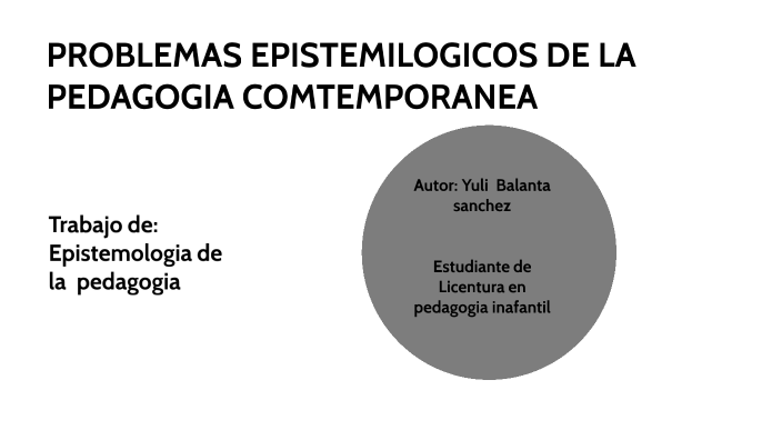 PROBLEMAS EPISTEMILOGICOS DE LA PEDAGOGIA COMTEMPORANEA by Yuli ...