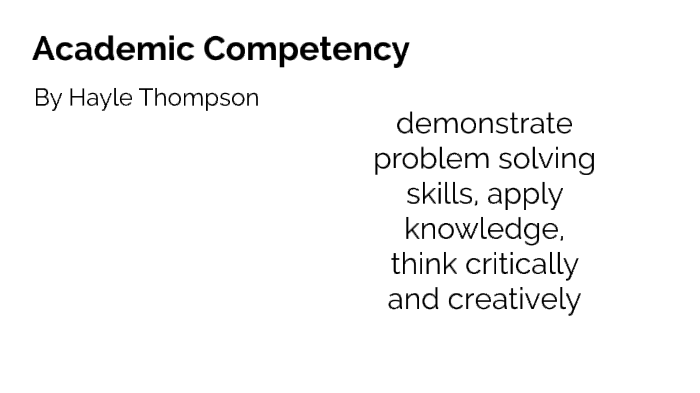 Academic Competency by hayyle thompson on Prezi