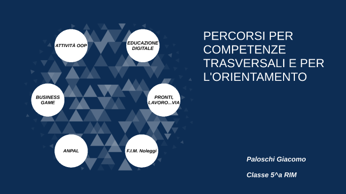 PERCORSI PER COMPETENZE TRASVERSALI E PER L'ORIENTAMENTO By Giacomo ...