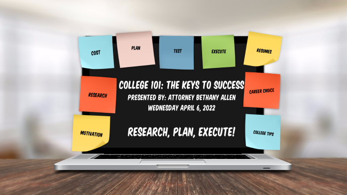 College 101: The Keys to Success by Bethany Allen on Prezi