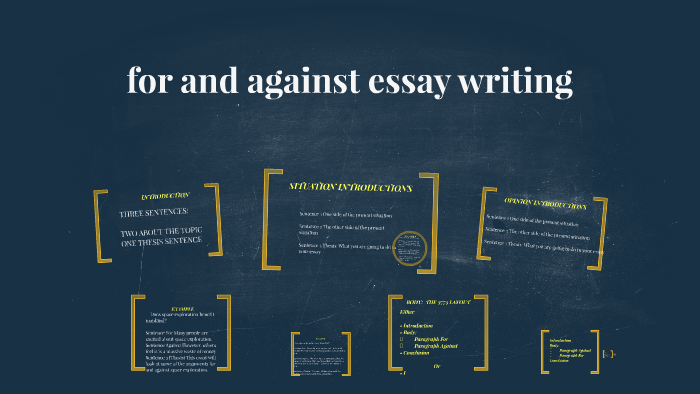 que es un for and against essay