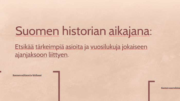 Historian aikajana: by Anna Heikkilä