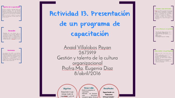 Actividad 13. Presentación de un programa de capacitación by Anaid ...