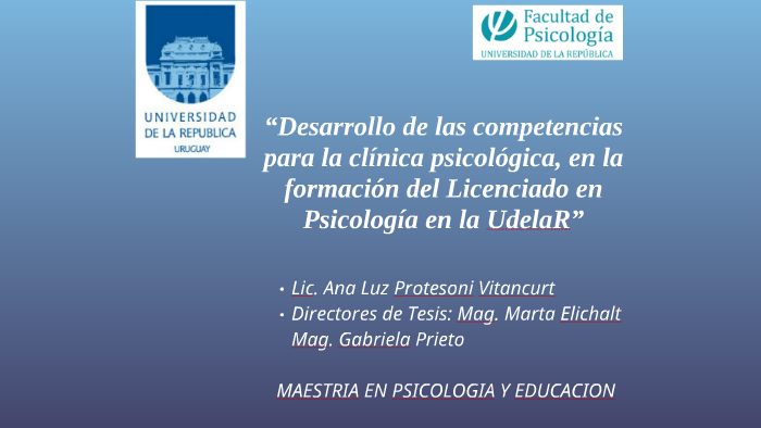 “Desarrollo de las competencias para la clínica psicológica, by ana luz ...