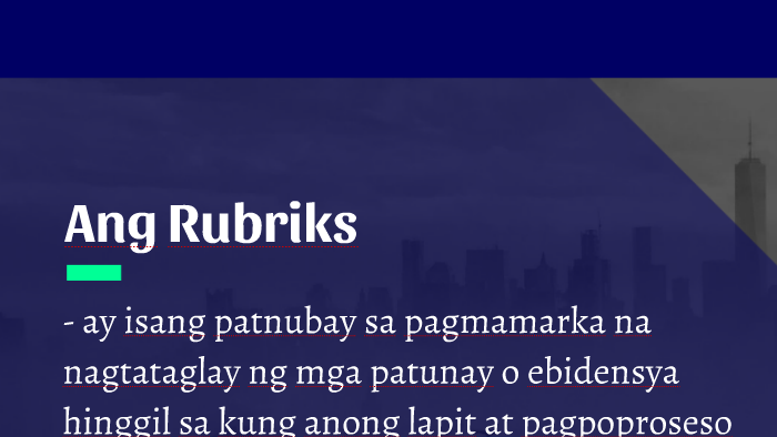 Ang Rubriks by GROUP 5