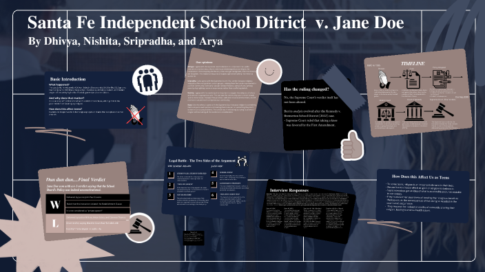 Santa Fe Independent School District v. Jane Doe by Dhivya Venkat on Prezi