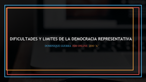 Dificultades y límites de la democracia representativa by Dominique ...