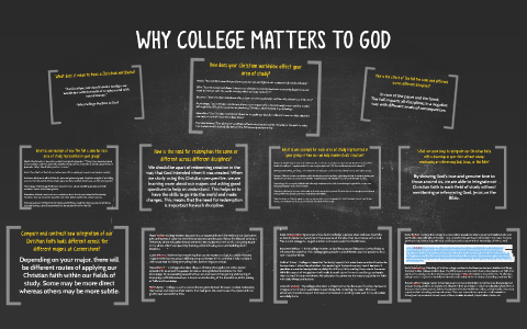 WHY COLLEGE MATTERS TO GOD by on Prezi