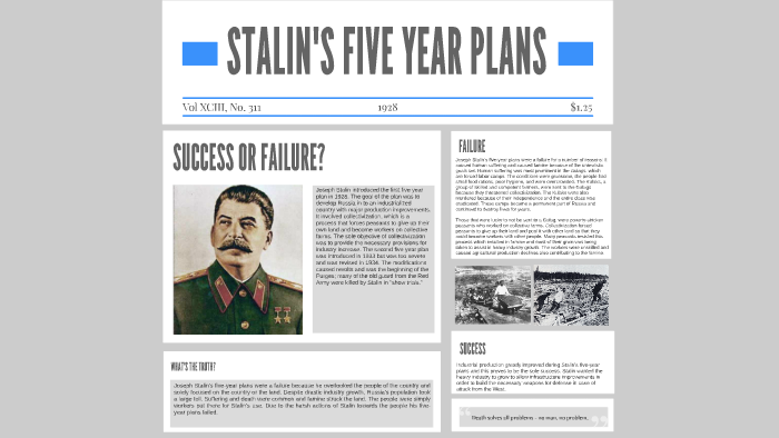 stalin 5 year plan essay pdf