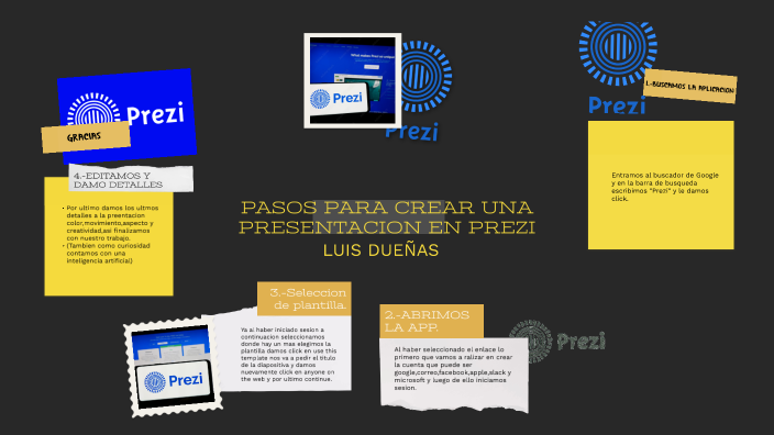 Pasos para crear una presentacion en prezi by Alex Park on Prezi