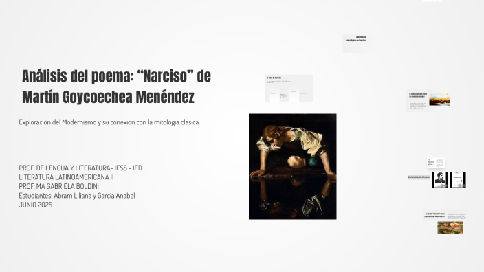 Análisis Del Poema Narciso De Martín Goycoechea Menéndez By Anabel