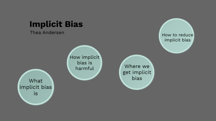 Implicit Bias By Thea Andersen On Prezi