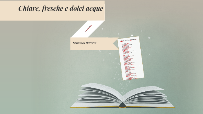 Chiare, fresche e dolci acque (figure retoriche) by Prof. Antonello