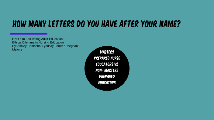 How Many Letters Do You Have After Your Name By Lyndsay Ferrer On Prezi