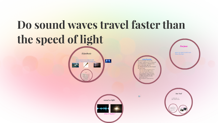 sound waves travel much faster than visible light