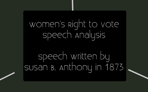 rhetorical analysis of susan b anthony speech