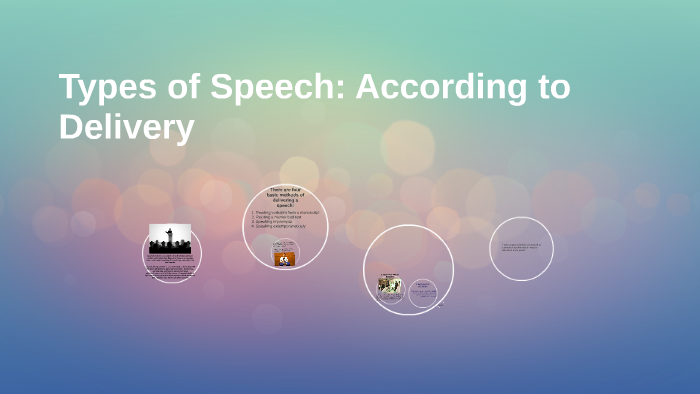 types of speeches according to delivery prezi