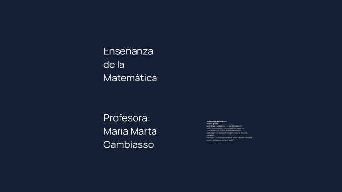 ENSEÑANZA DE LA MATEMATICA by Lucia Noemi Fernandez on Prezi