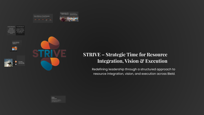 STRIVE – Strategic Time for Resource Integration, Vision & Execution by ...