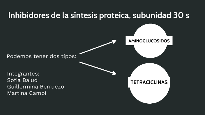 Inhibidores de la sintesis proteica-subunidad 30 s by Sofia Baiud on Prezi