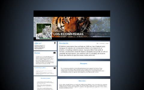 LOS ECOSISTEMAS by Janis Michelle Sanchez S on Prezi