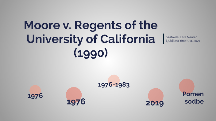 Moore v. Regents of the University of California (1990) by Lara Nemac