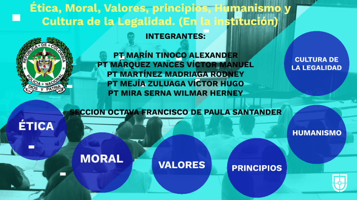 Ética Moral Valores Principios Humanismo Y Cultura De La Legalidad En La Institución By 6509