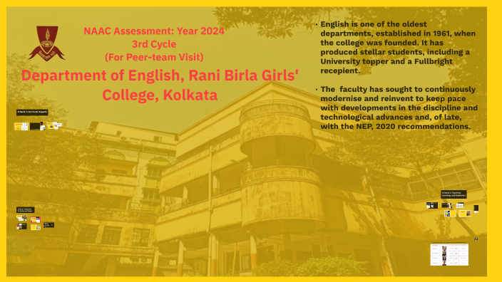 NAAC Assessment Presentation (English Department) by Ritwik Balo on Prezi