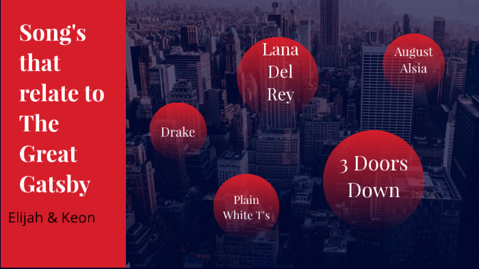 Songs That Relate To The Great Gatsby By ELIJAH KING