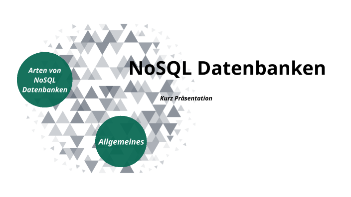 Grundlagen Zu Datenbanken No SQL Datenbanken By Raphael Di Benedetto On ...