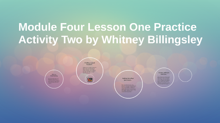Module Four Lesson One Practice Activity Two by Whitney Billingsley on ...