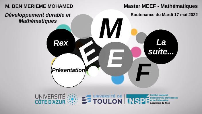 Soutenance Master 2 MEEF Mathématiques by on Prezi