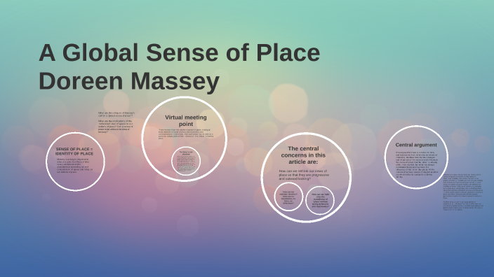 global sense of place doreen massey