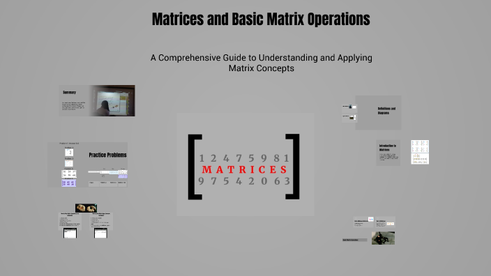 Matrices and Basic Matrix Operations by Nathan Brugger on Prezi