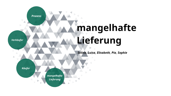 Mangelhafte Lieferung By Sophie Walter On Prezi