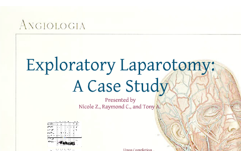 case study for exploratory laparotomy