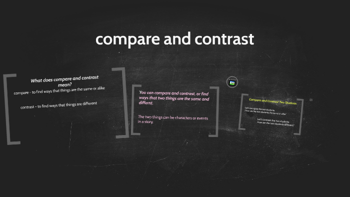ways to compare and contrast