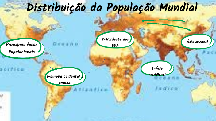 Distribuição da População Mundial by Ana Cristina Contente on Prezi