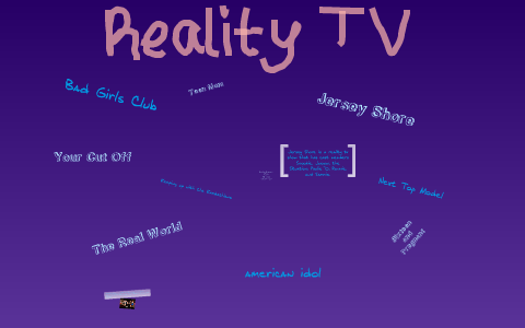 reality tv is harmless entertainment essay