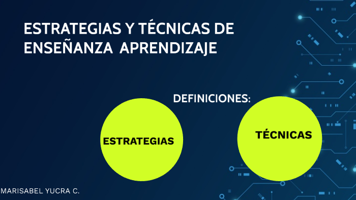 ESTRATEGIAS Y TECNICAS DE ENSEÑANZA - APRENDIZAJE by ISABEL YUCRA on Prezi