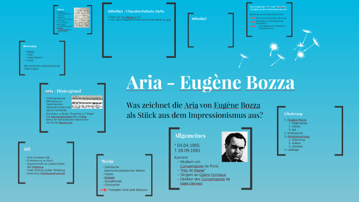 Aria - Eugène Bozza by Jonas Spinner on Prezi