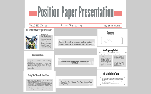 position paper presentation example