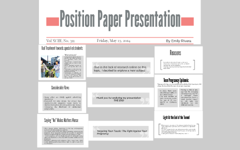 what is position paper presentation